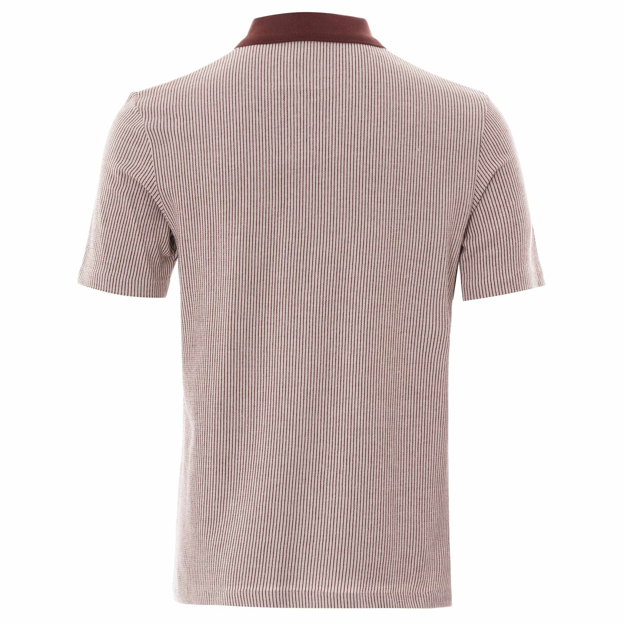 Fred Perry Vertical Stripe Polo Shirt - Auburn