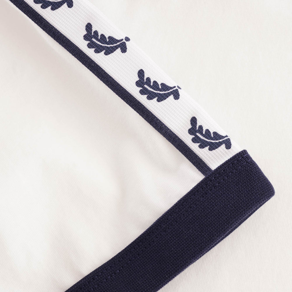 Fred Perry Tonal Taped Ringer T-Shirt - Snow white