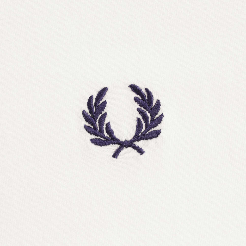 Fred Perry Tonal Taped Ringer T-Shirt - Snow white