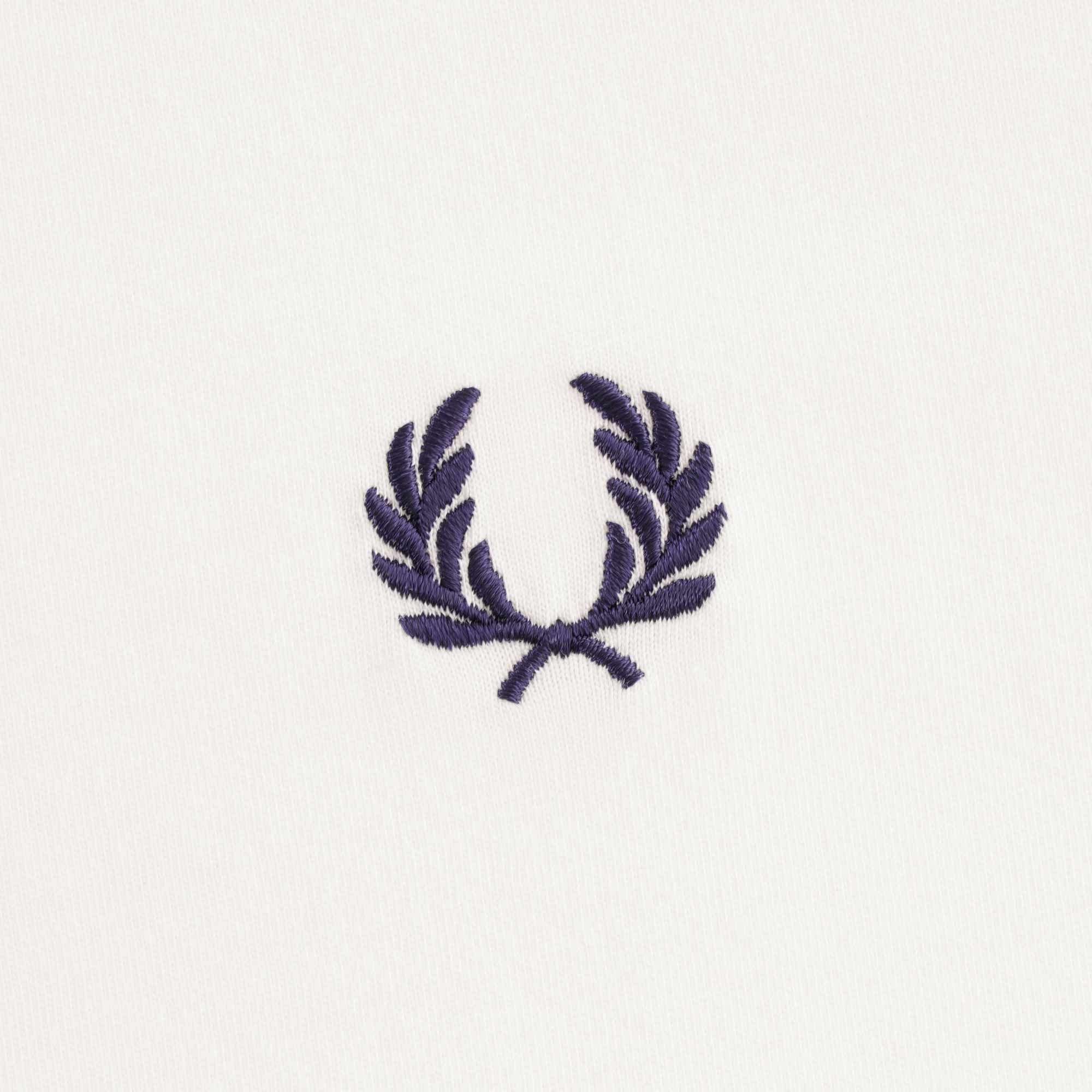 Fred Perry Tonal Taped Ringer T-Shirt - Snow white