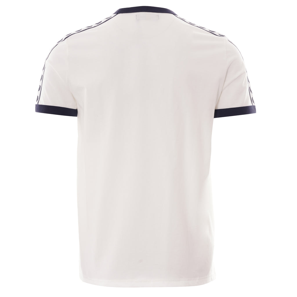 Fred Perry Tonal Taped Ringer T-Shirt - Snow white