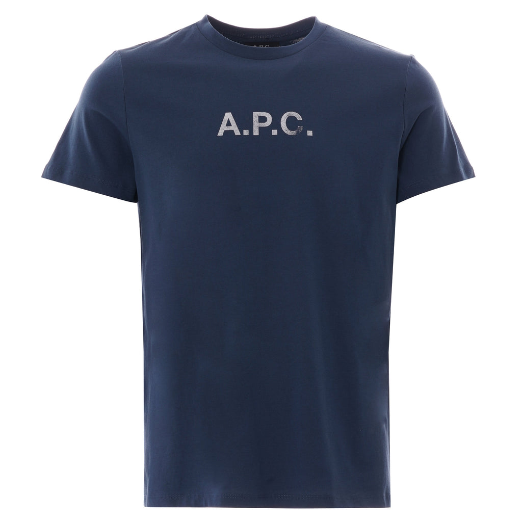 A.P.C. Stamp Logo Tee - Blue