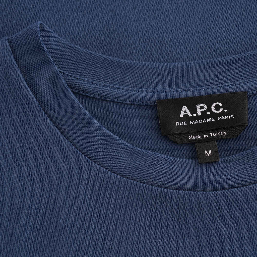 A.P.C. Stamp Logo Tee - Blue