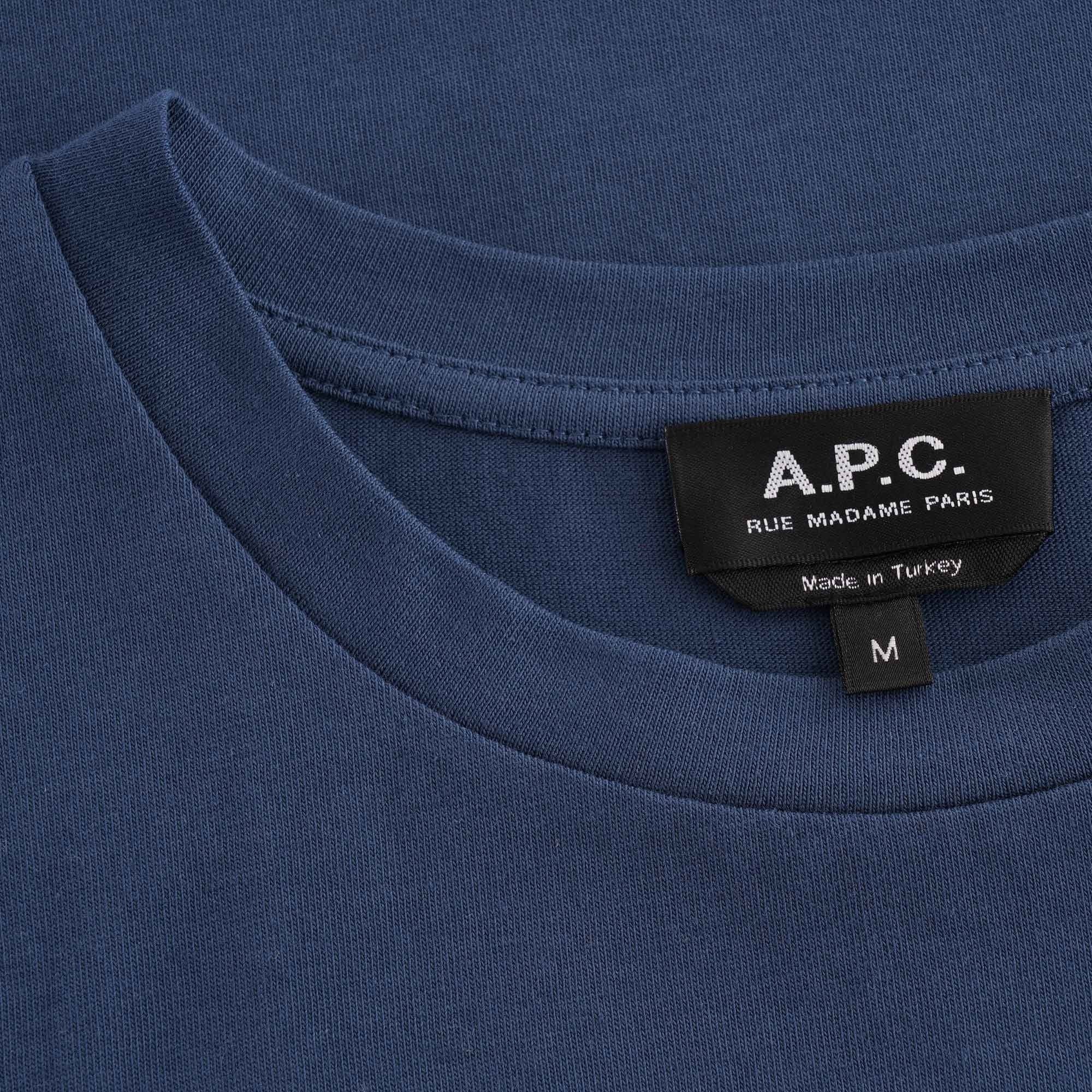 A.P.C. Stamp Logo Tee - Blue