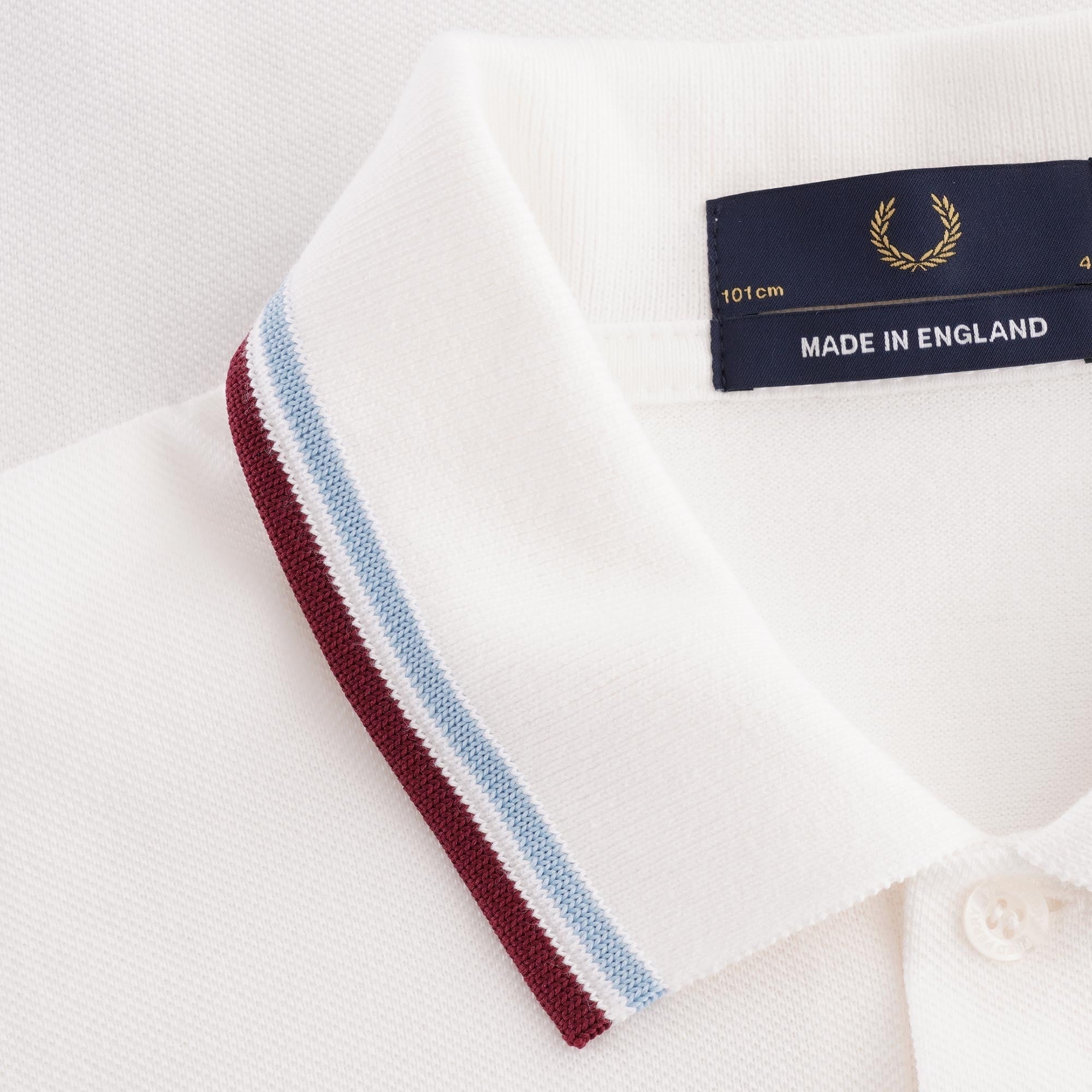 Fred Perry M12 Twin Tipped Polo Shirt - White/Ice