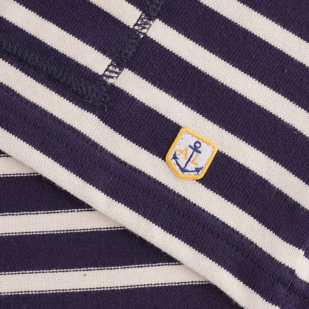 Armor Lux Turtle Neck Striped Sweat - Navy/Natural