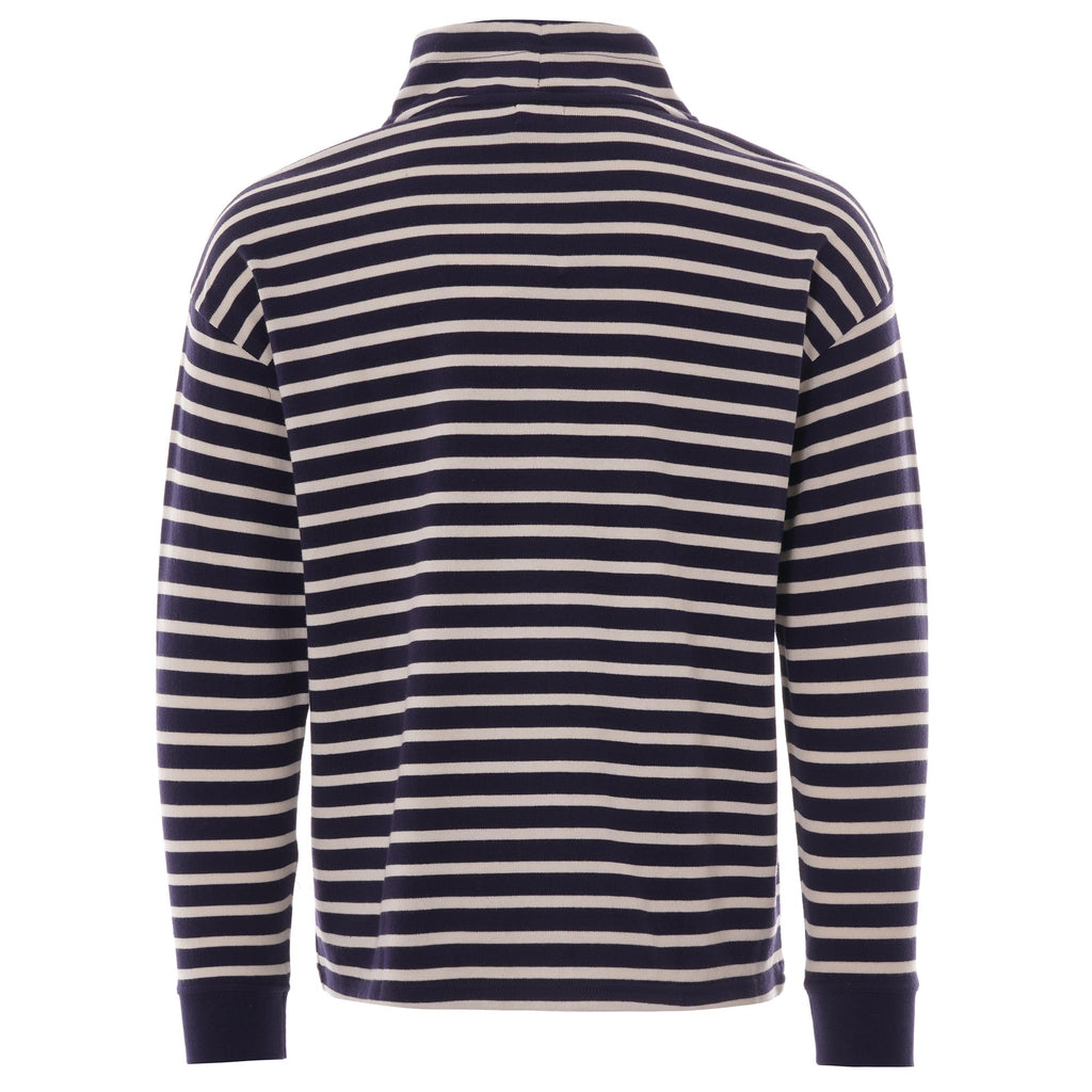 Armor Lux Turtle Neck Striped Sweat - Navy/Natural