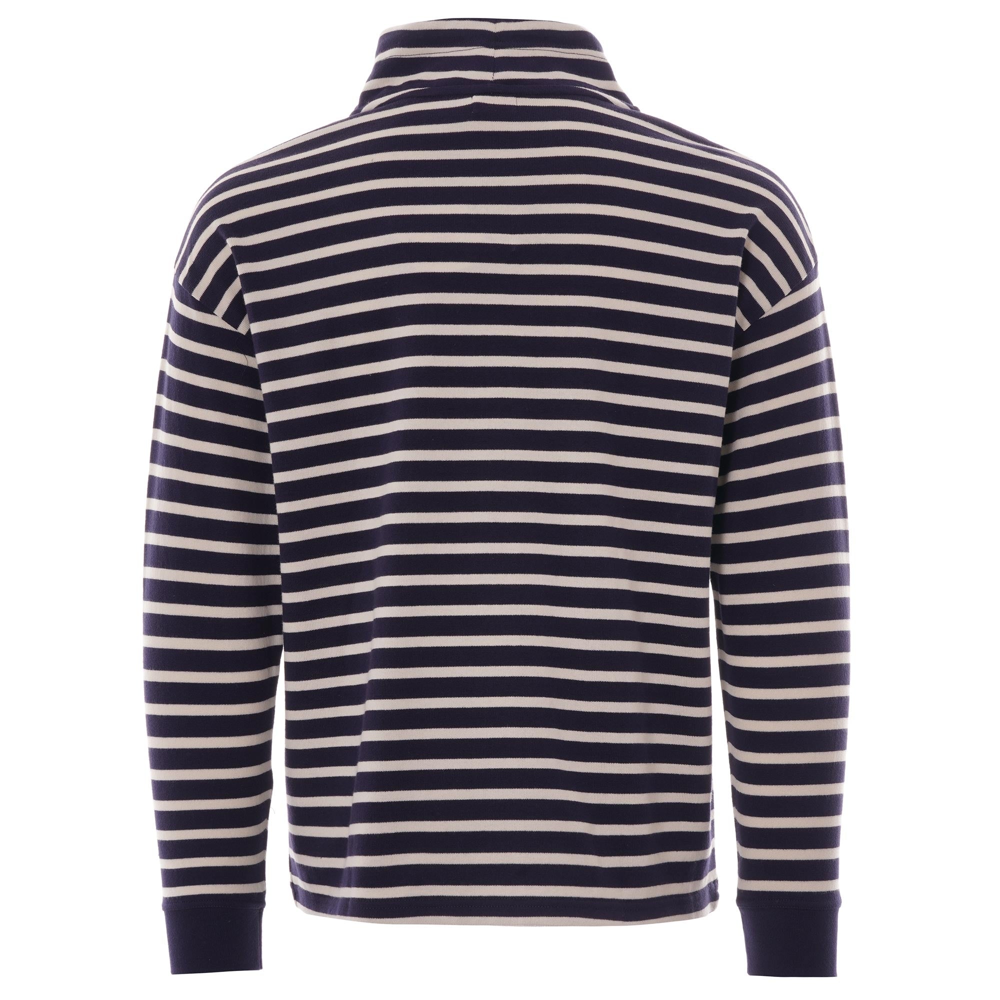 Armor Lux Turtle Neck Striped Sweat - Navy/Natural