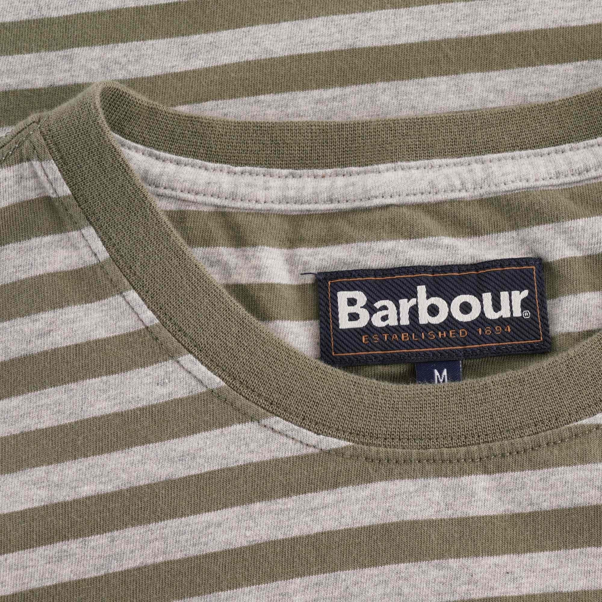 Barbour Delamere Striped T-Shirt - Olive