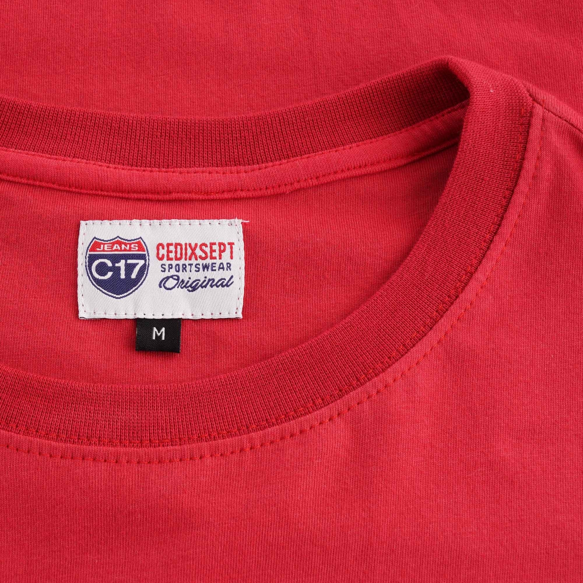 C17 Jeans Patch Pocket Organic Cotton T-Shirt - Red