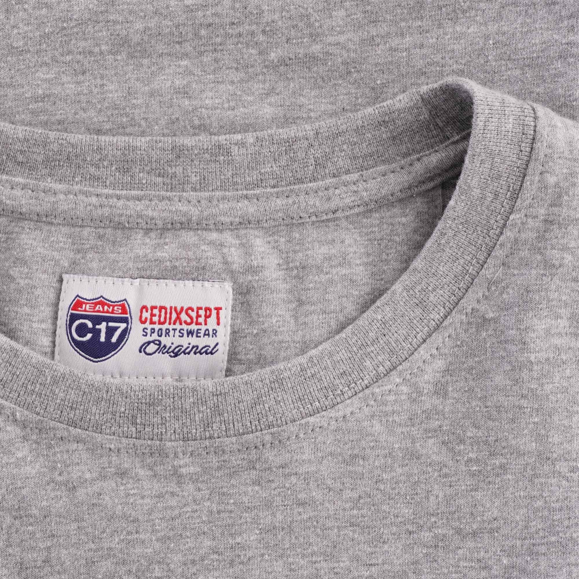 C17 Jeans Patch Pocket Organic Cotton T-Shirt - Grey