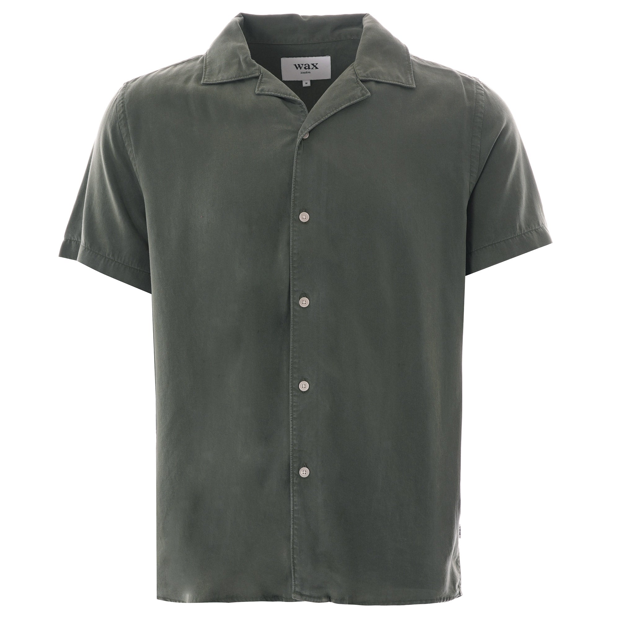 Wax London Didcot Short Sleeve Shirt - Beetle Green