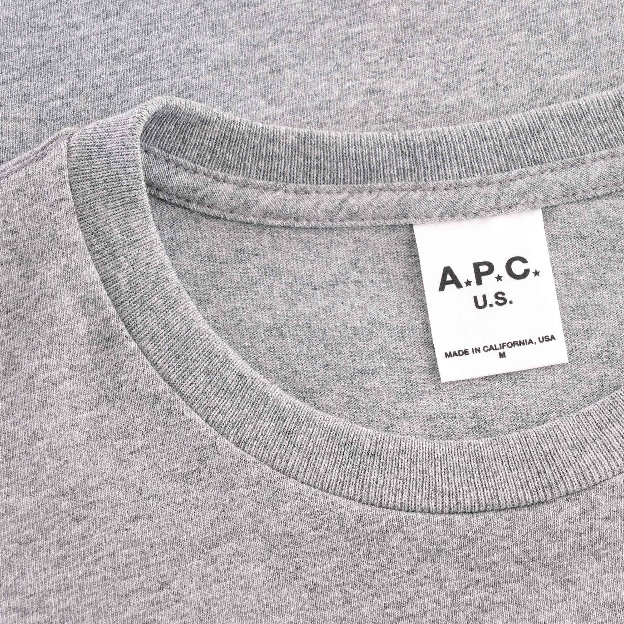 A.P.C. Cornelius USA Logo Tee - Grey