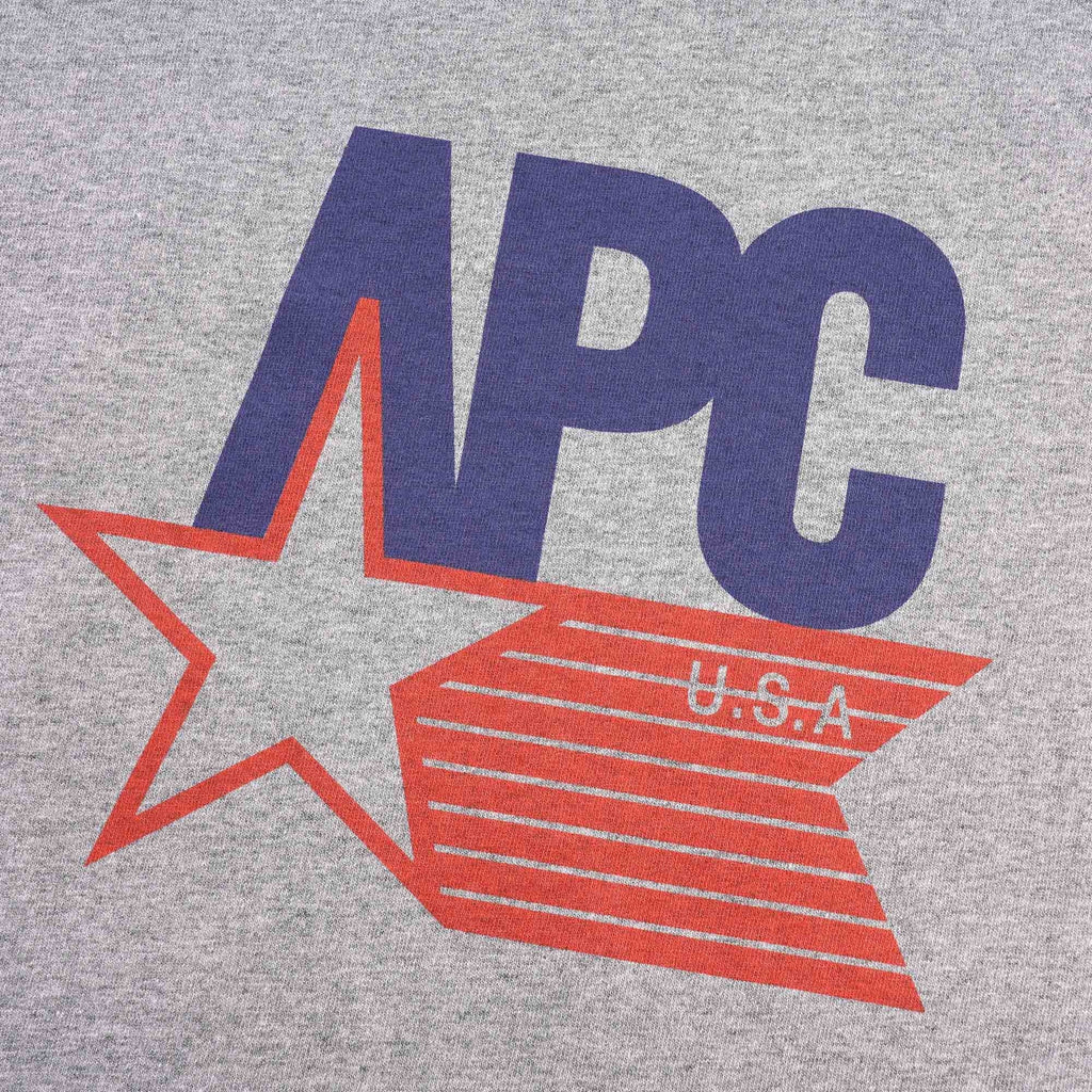 A.P.C. Cornelius USA Logo Tee - Grey