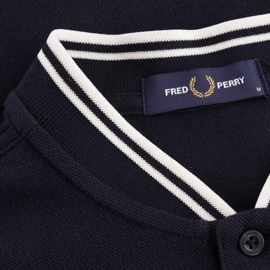 Fred Perry M4 Bomber Collar Polo Shirt - Navy