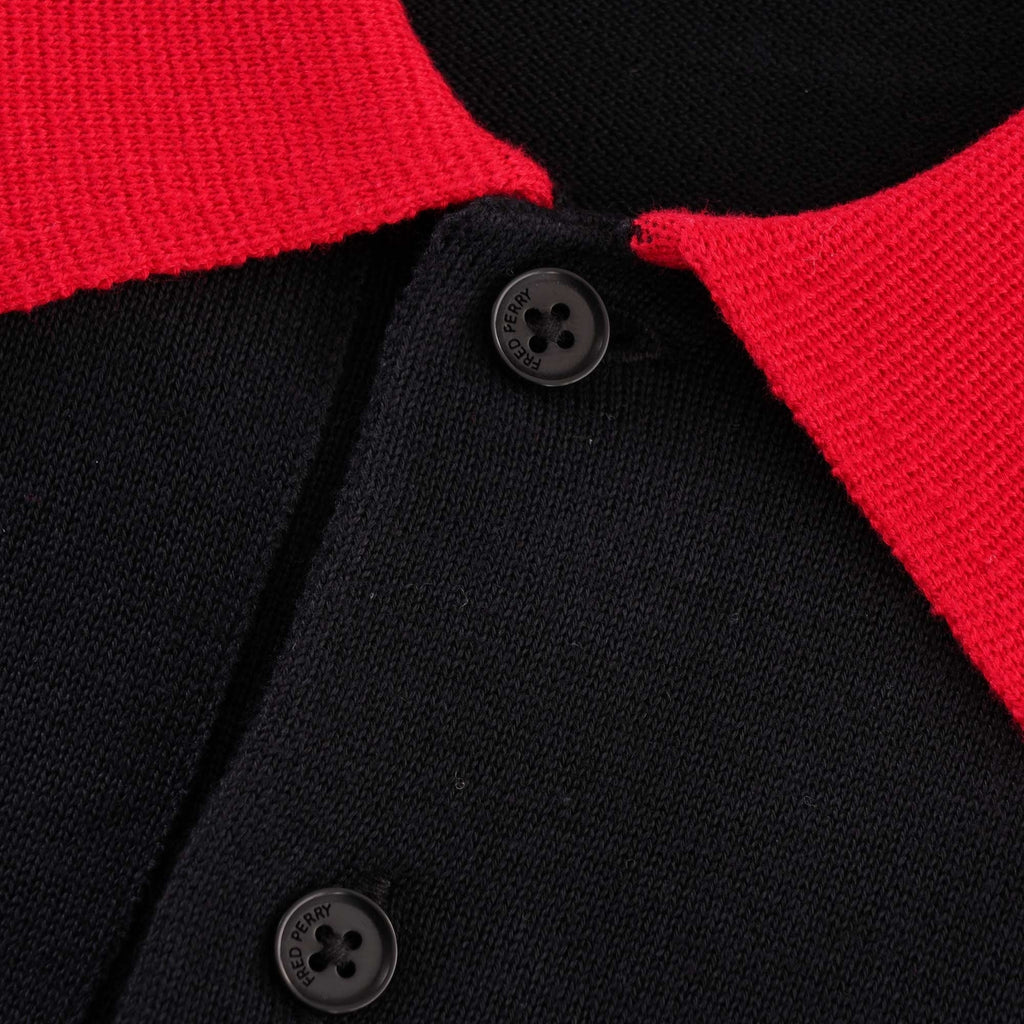 Fred Perry Abstract Tipped Polo - Black
