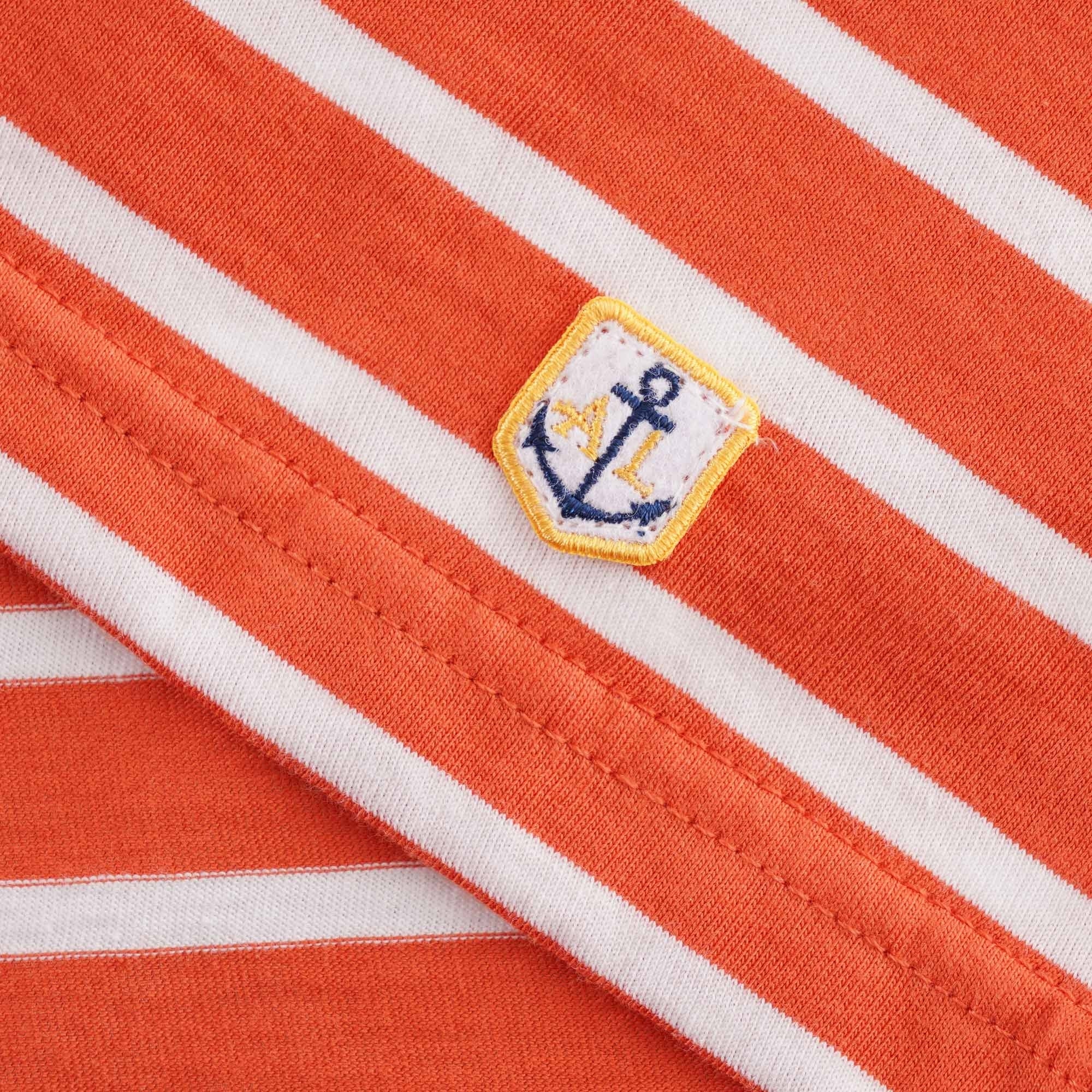Armor Lux Long Sleeve Breton Striped Mariniere T-Shirt - Orange