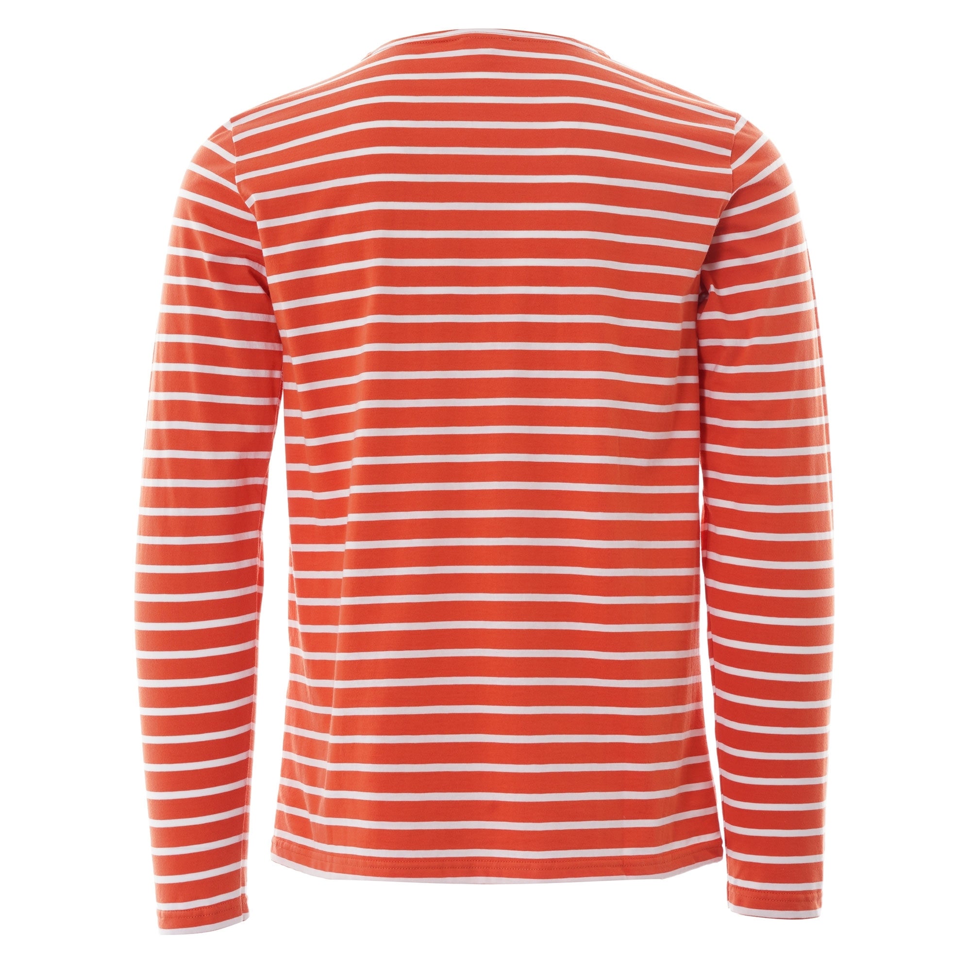 Armor Lux Long Sleeve Breton Striped Mariniere T-Shirt - Orange