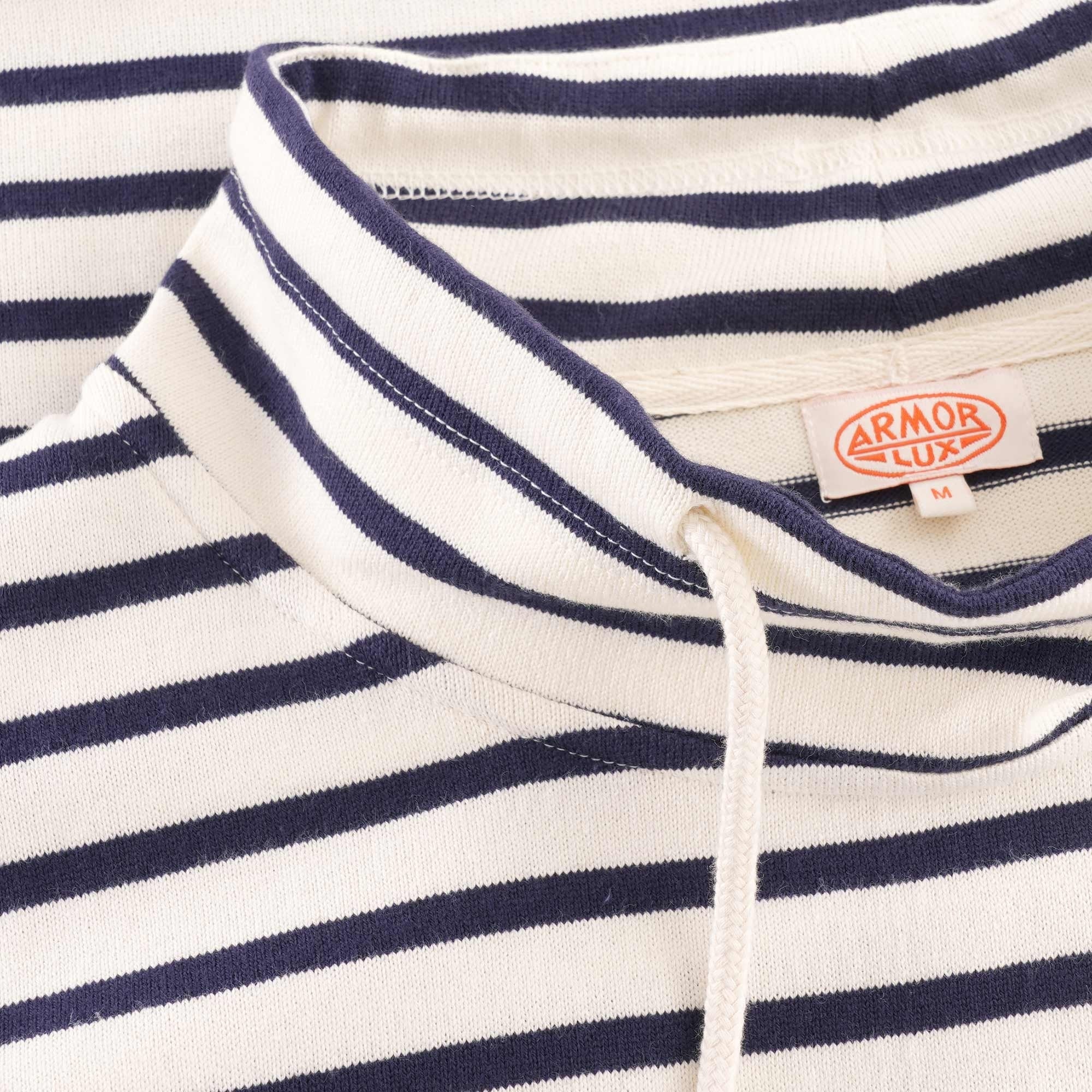 Armor Lux Turtle Neck Striped Sweat - Natural/Navy
