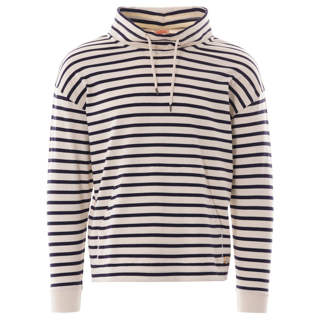 Armor Lux Turtle Neck Striped Sweat - Natural/Navy