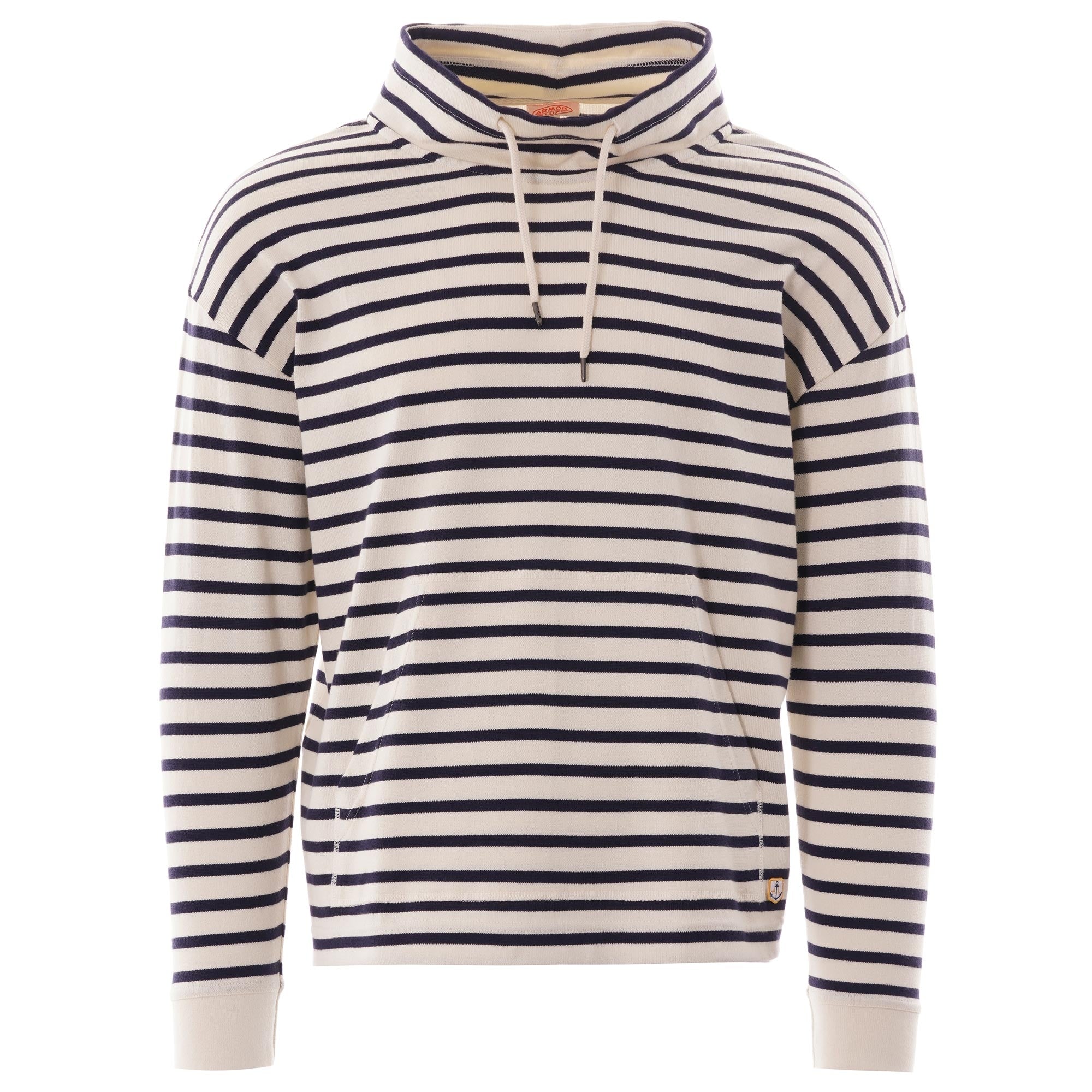 Armor Lux Turtle Neck Striped Sweat - Natural/Navy