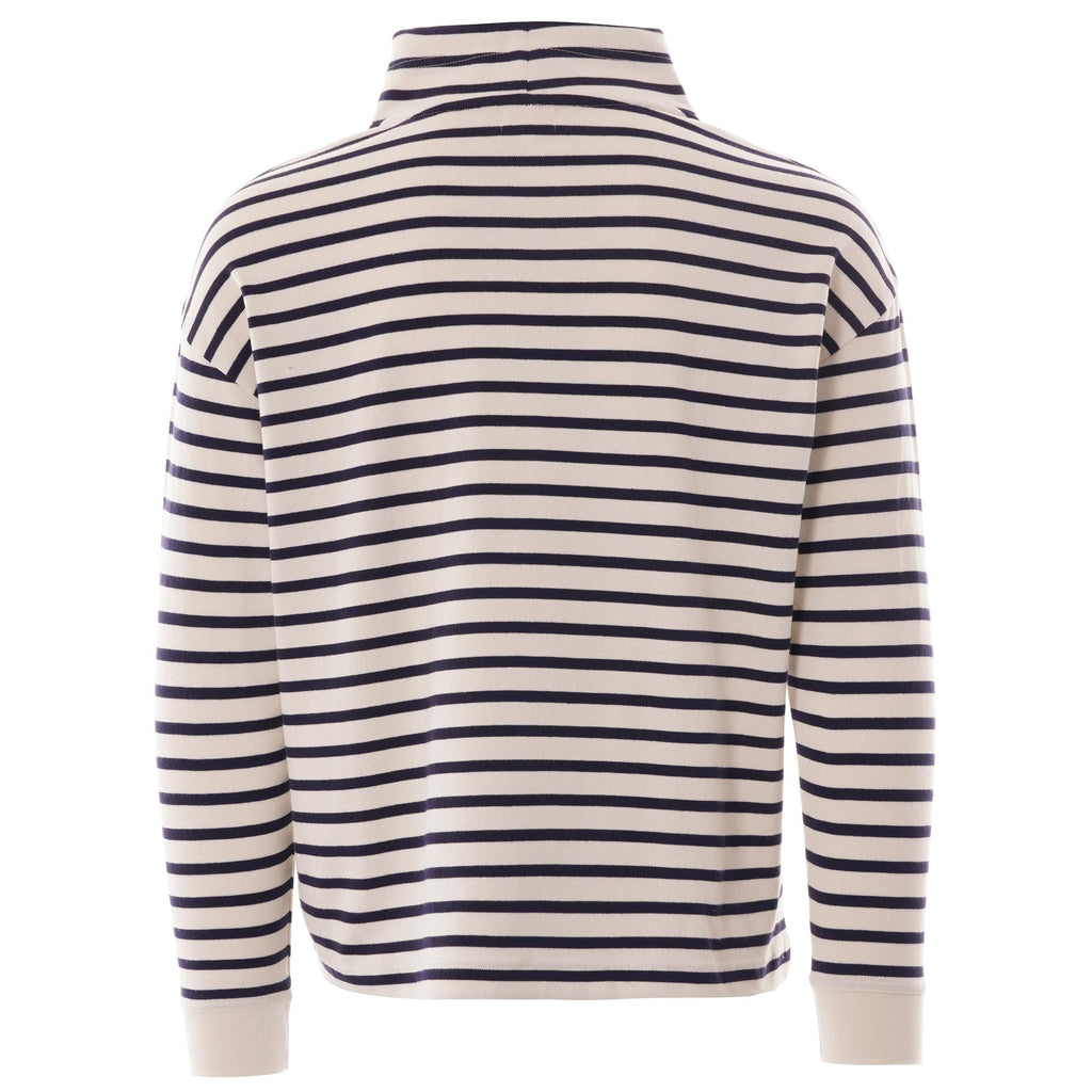 Armor Lux Turtle Neck Striped Sweat - Natural/Navy