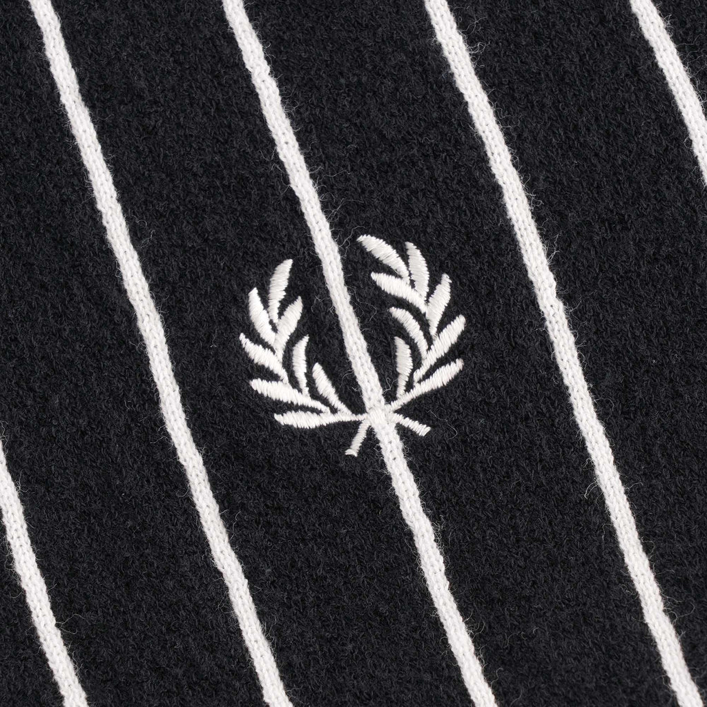 Fred Perry Stripe Knitted Shirt - Navy
