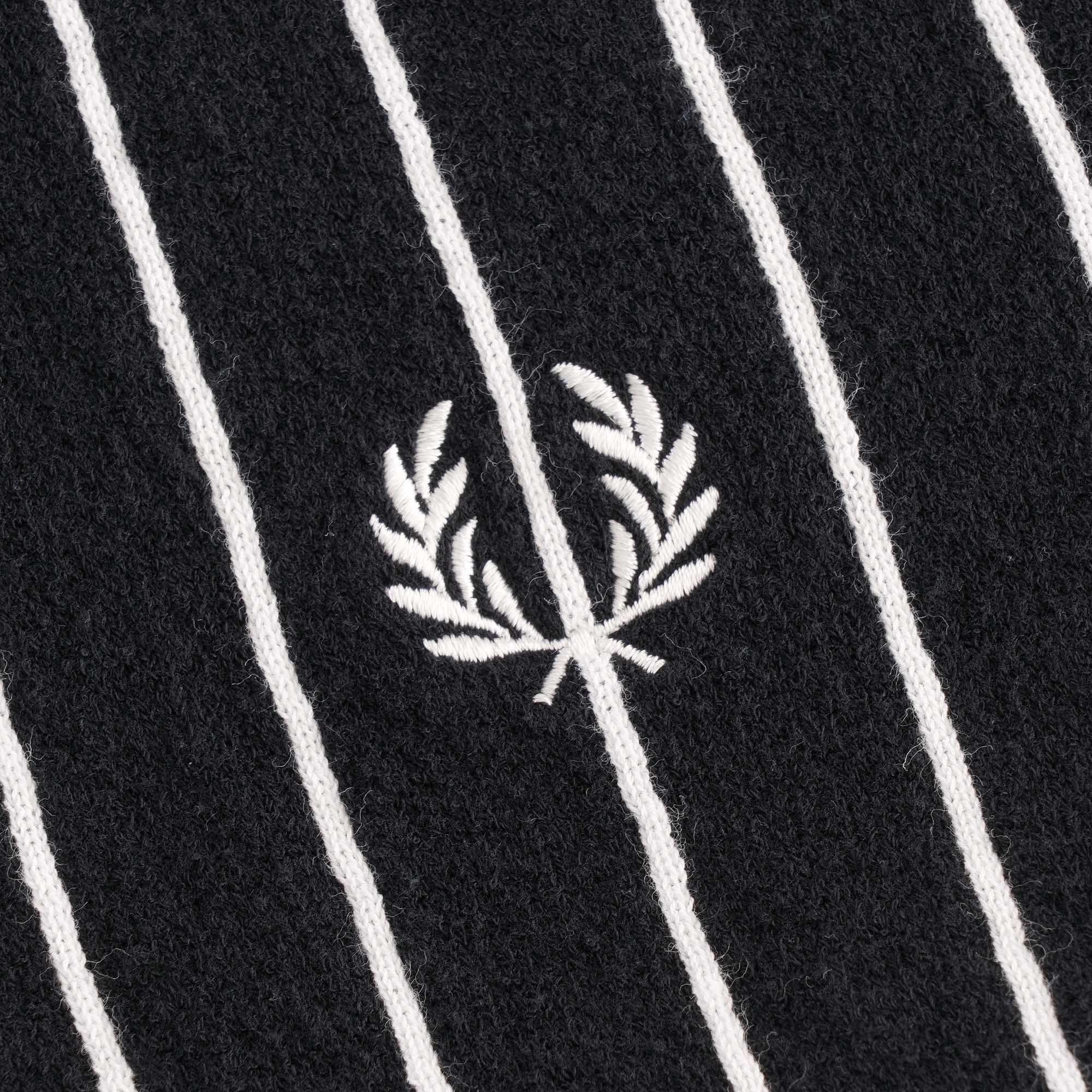Fred Perry Stripe Knitted Shirt - Navy