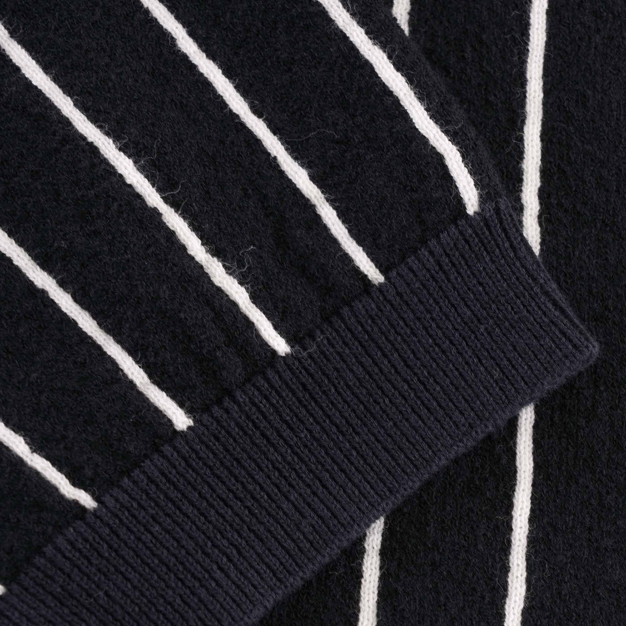 Fred Perry Stripe Knitted Shirt - Navy