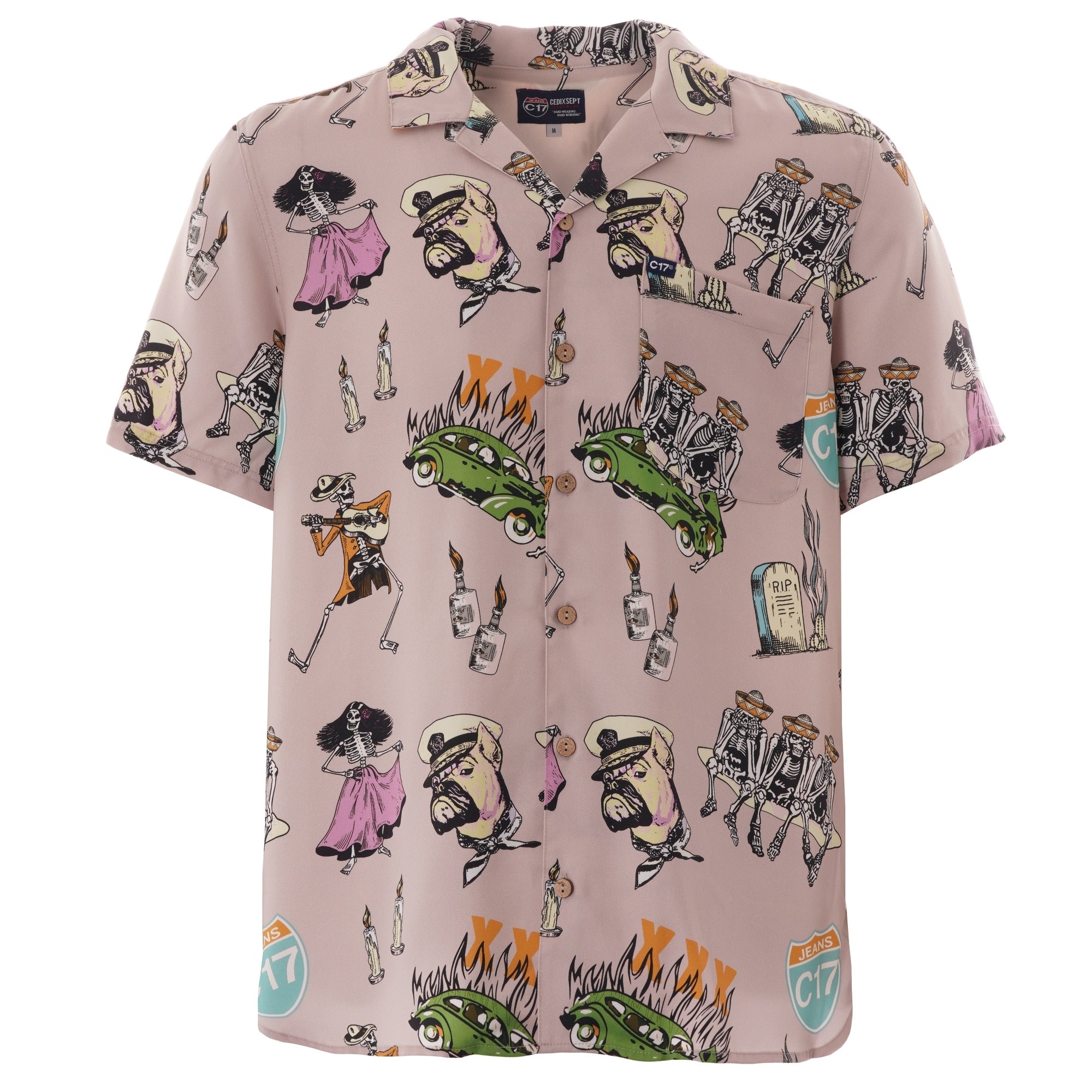 C17 Jeans Dance of The Dead Shirt - Ecru