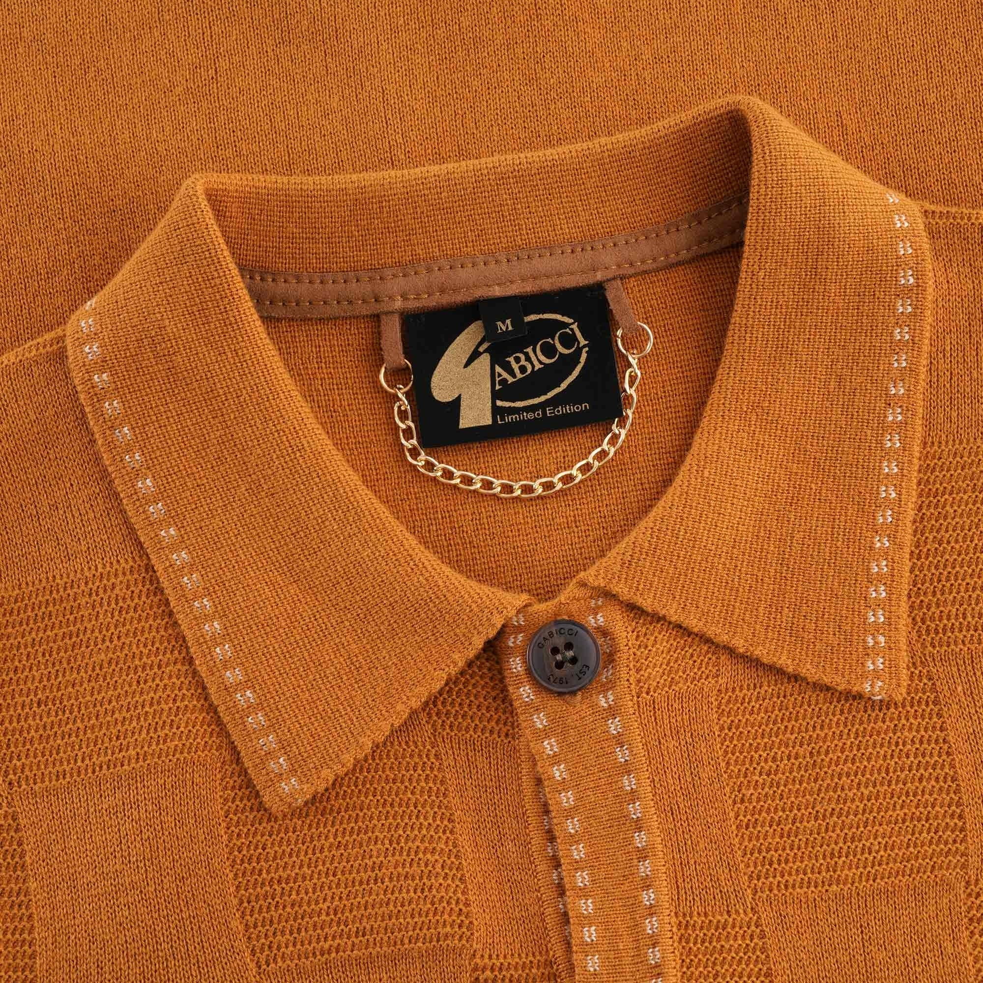 Gabicci Vintage Button Through Polo - Hay