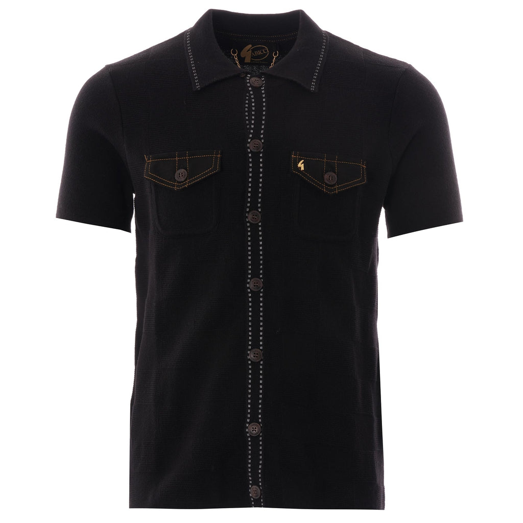 Gabicci Vintage Buckler Polo Shirt - Black