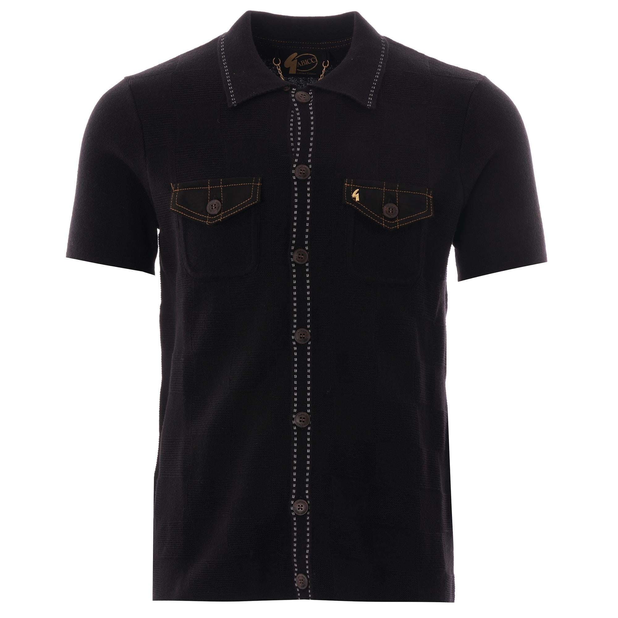 Gabicci Vintage Buckler Polo Shirt - Black