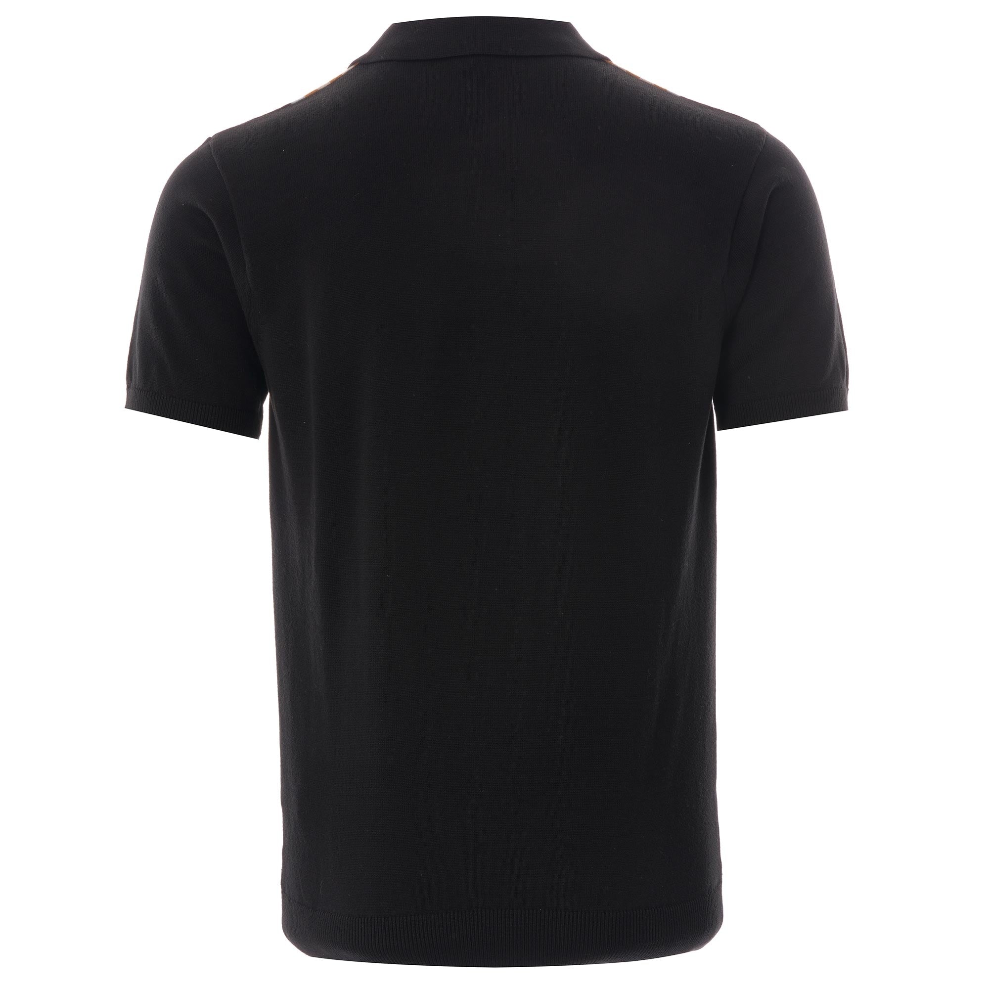 Gabicci Vintage Sunrise Knitted Polo - Black