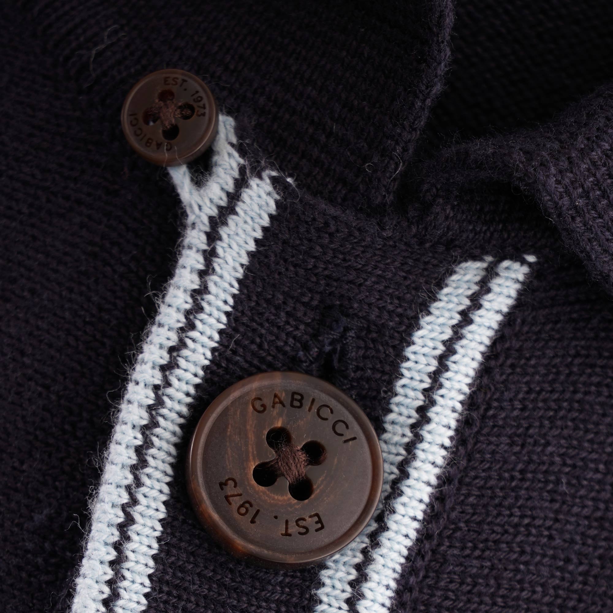 Gabicci Vintage Stripe Button Through Cardigan - Navy