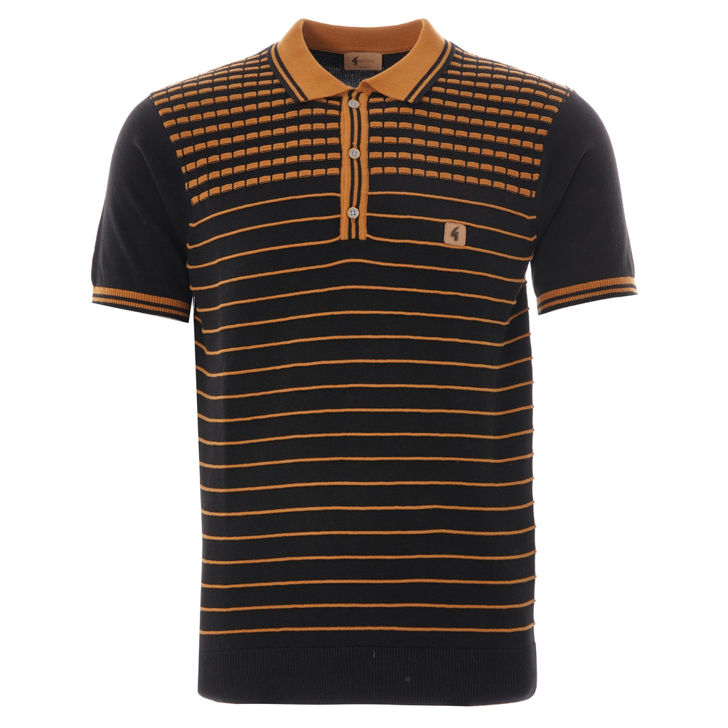 Gabicci Vintage Canyon Polo Shirt - Black