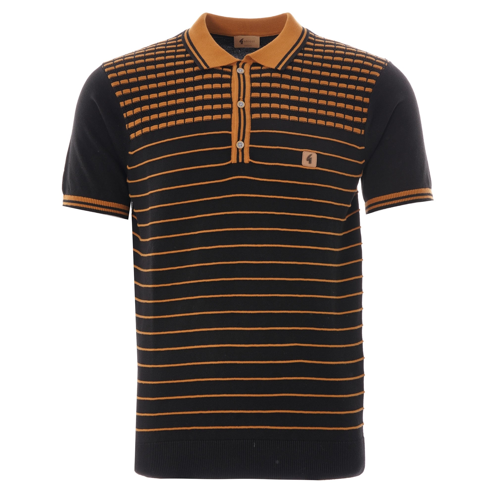 Gabicci Vintage Canyon Polo Shirt - Black