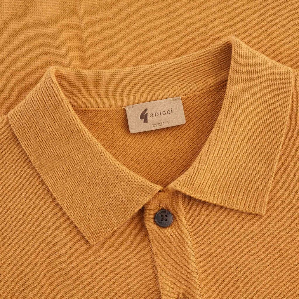 Gabicci Vintage Jackson Knit Polo - Hay