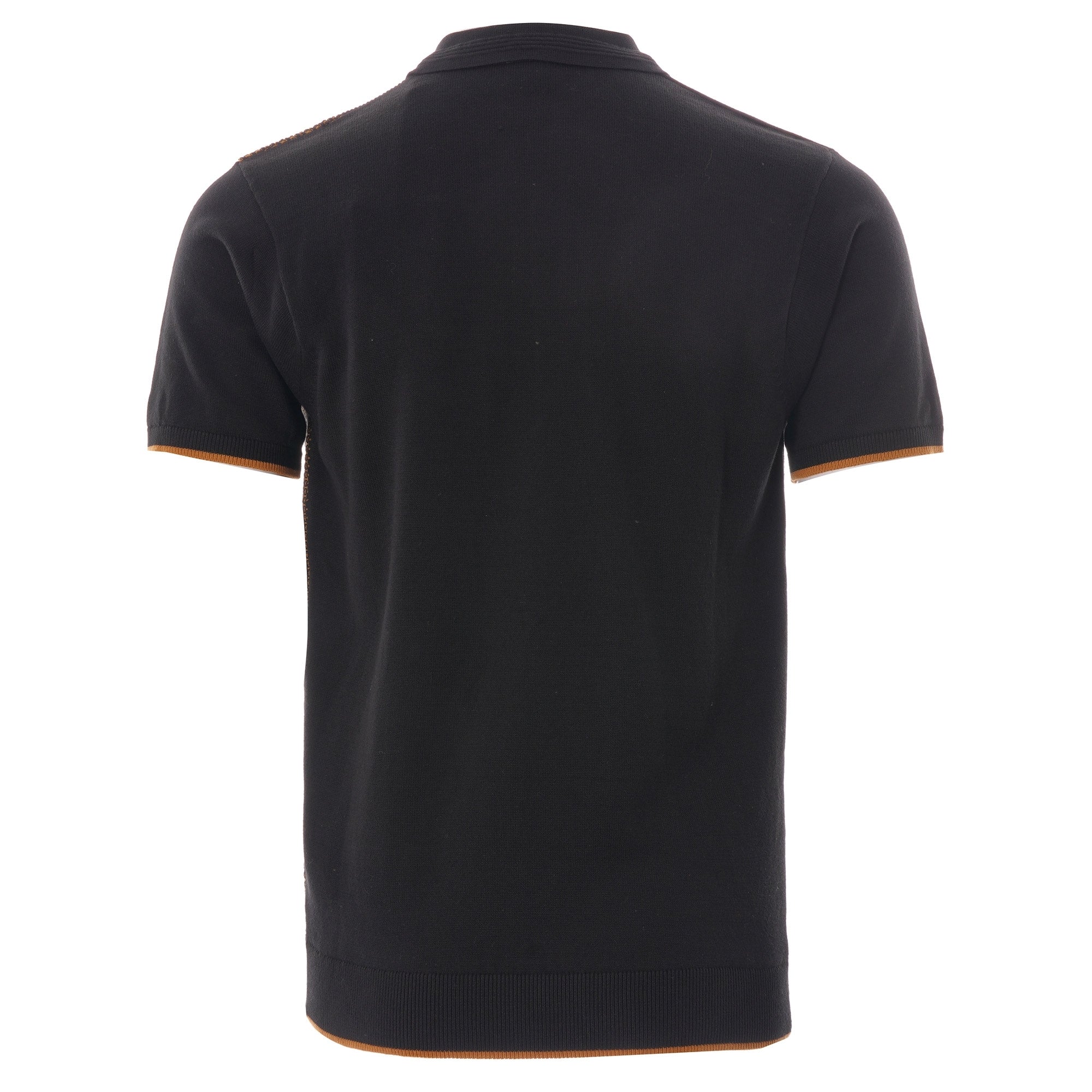 Gabicci Vintage Cariboo Knit Polo - Black