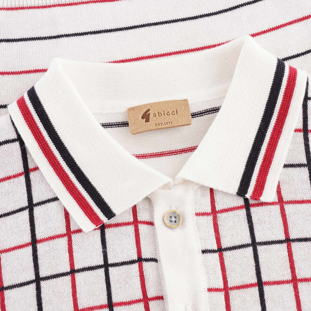 Gabicci Vintage Chrono Knit polo - White