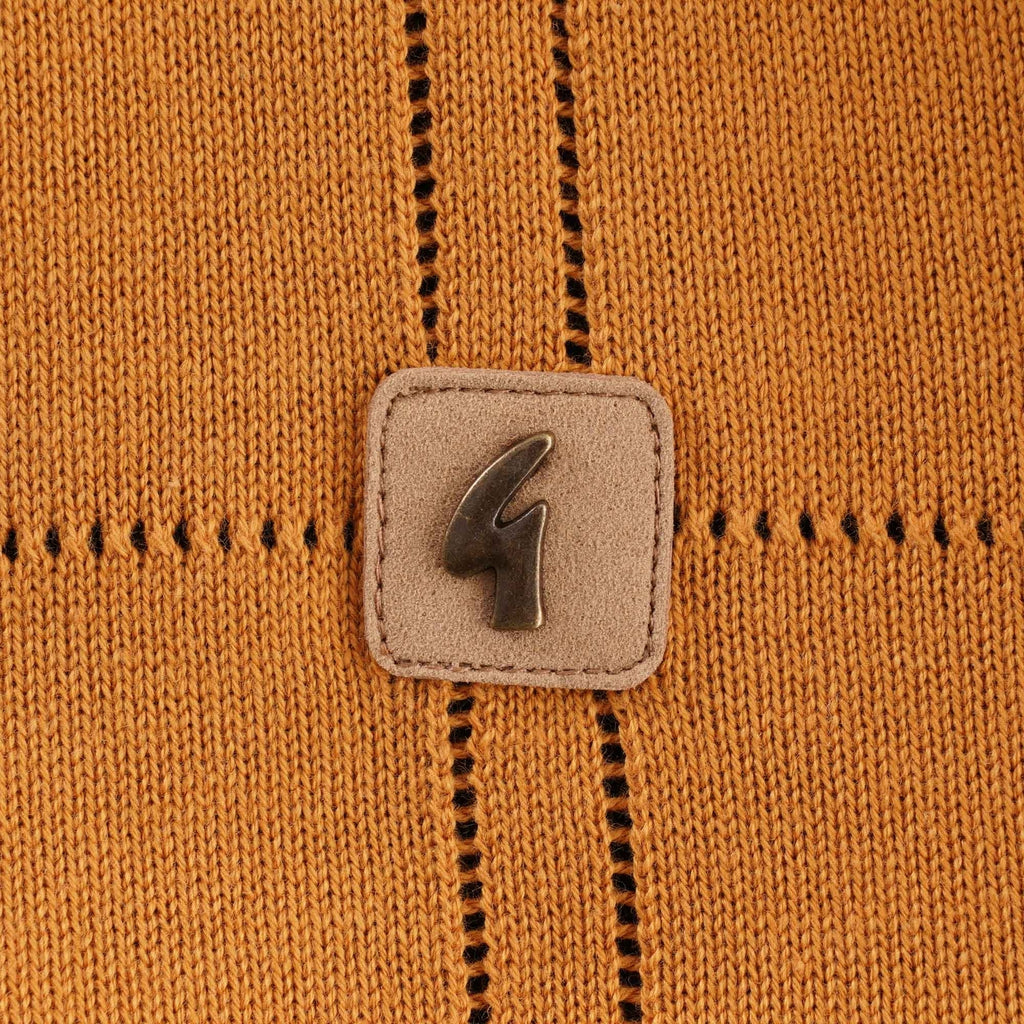 Gabicci Vintage Morgan Airtex Button Through Polo - Black