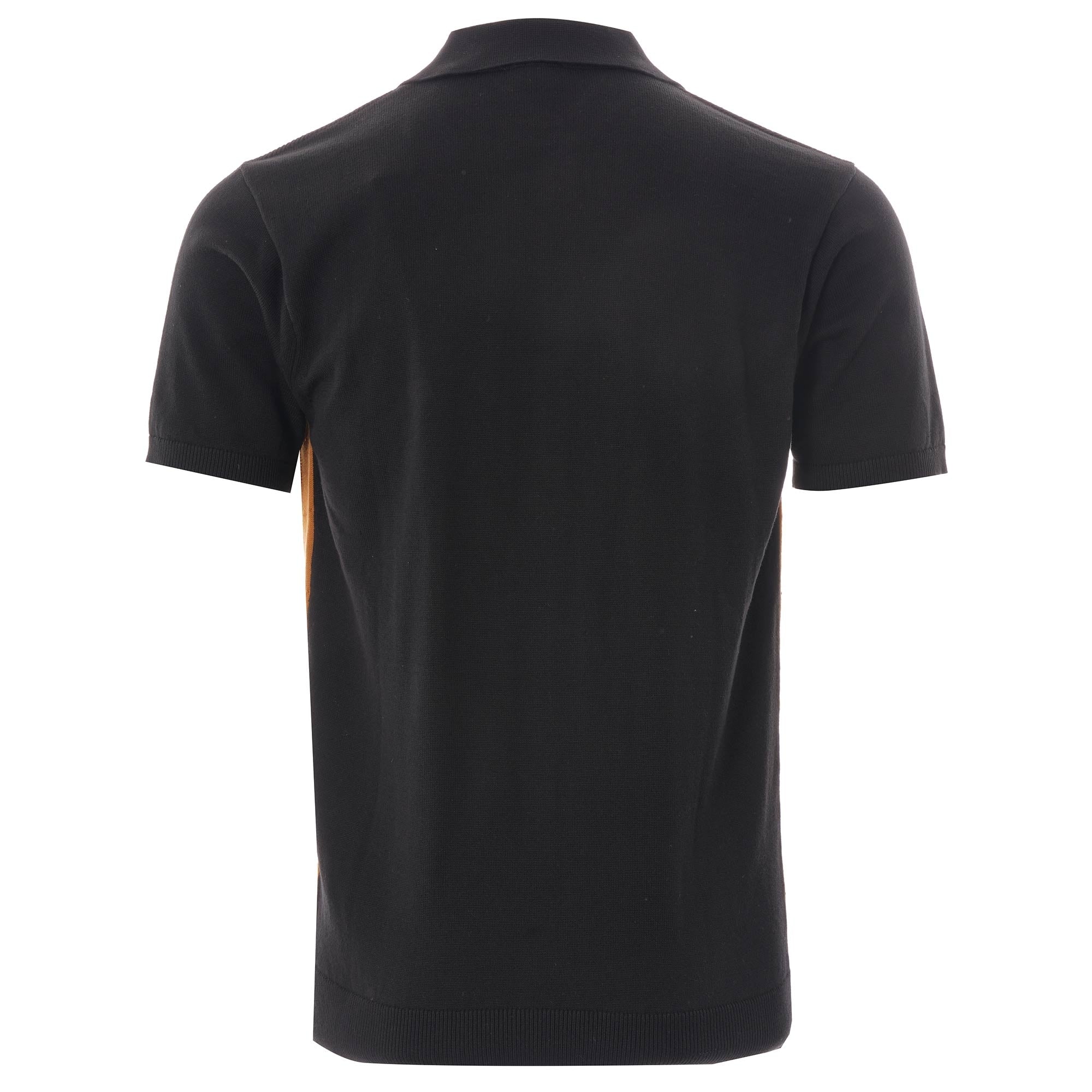 Gabicci Vintage Morgan Airtex Button Through Polo - Black