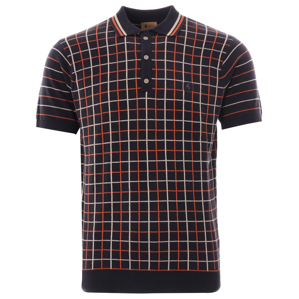 Gabicci Vintage Chrono Knit polo - Navy