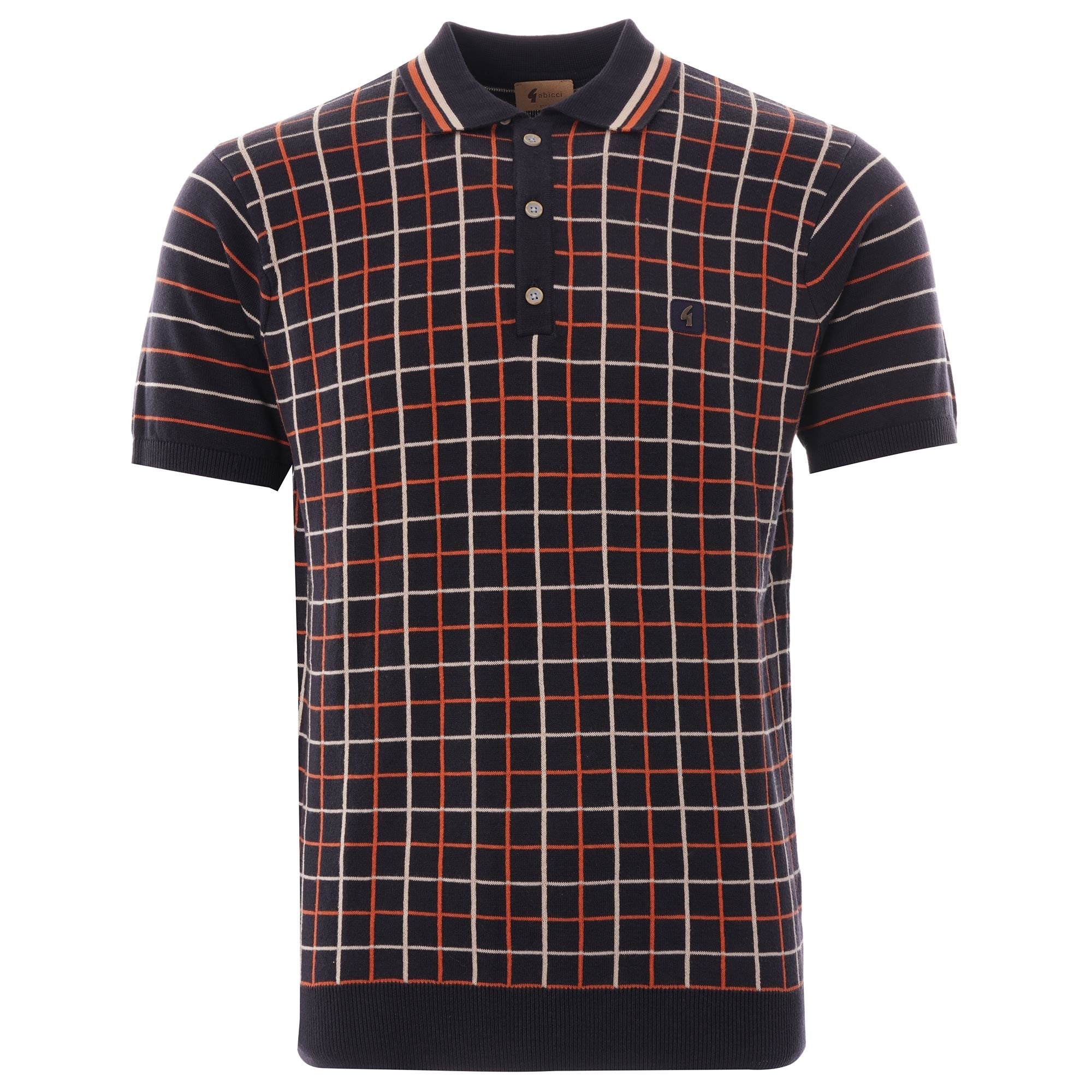 Gabicci Vintage Chrono Knit polo - Navy