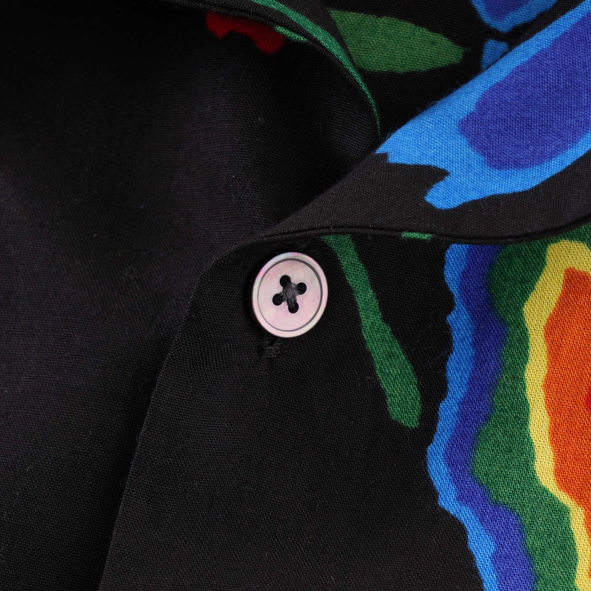 Paul Smith Heat Map Floral Short Sleeve Shirt - Black