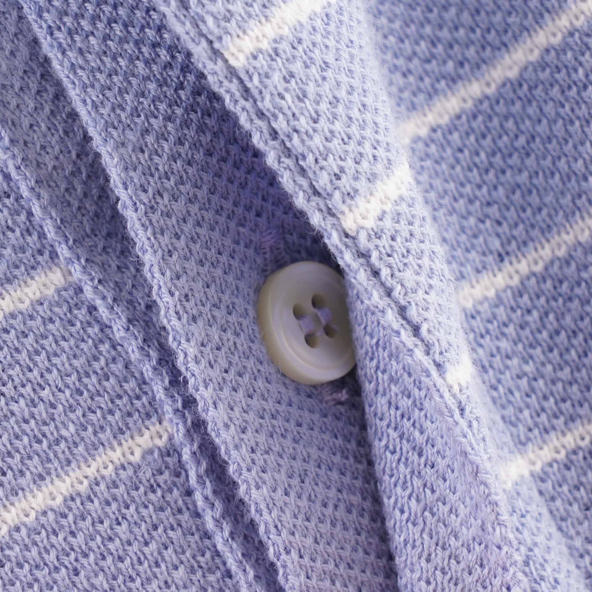 Lacoste Striped Linen And Cotton Regular Fit Polo Shirt - Blue