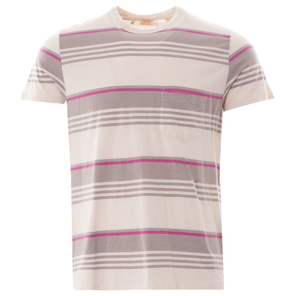 1960s Casual Stripe T-Shirt - Grey
