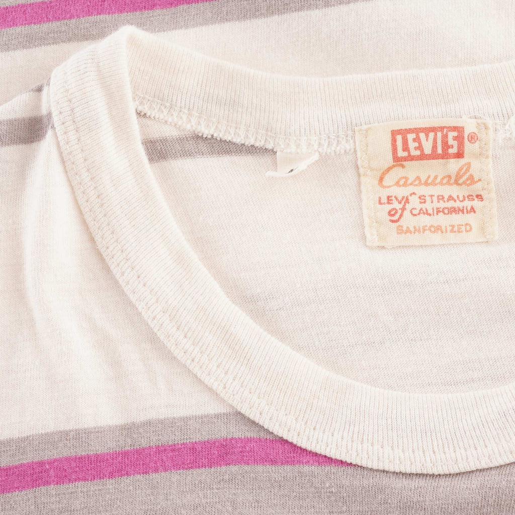 1960s Casual Stripe T-Shirt - Grey