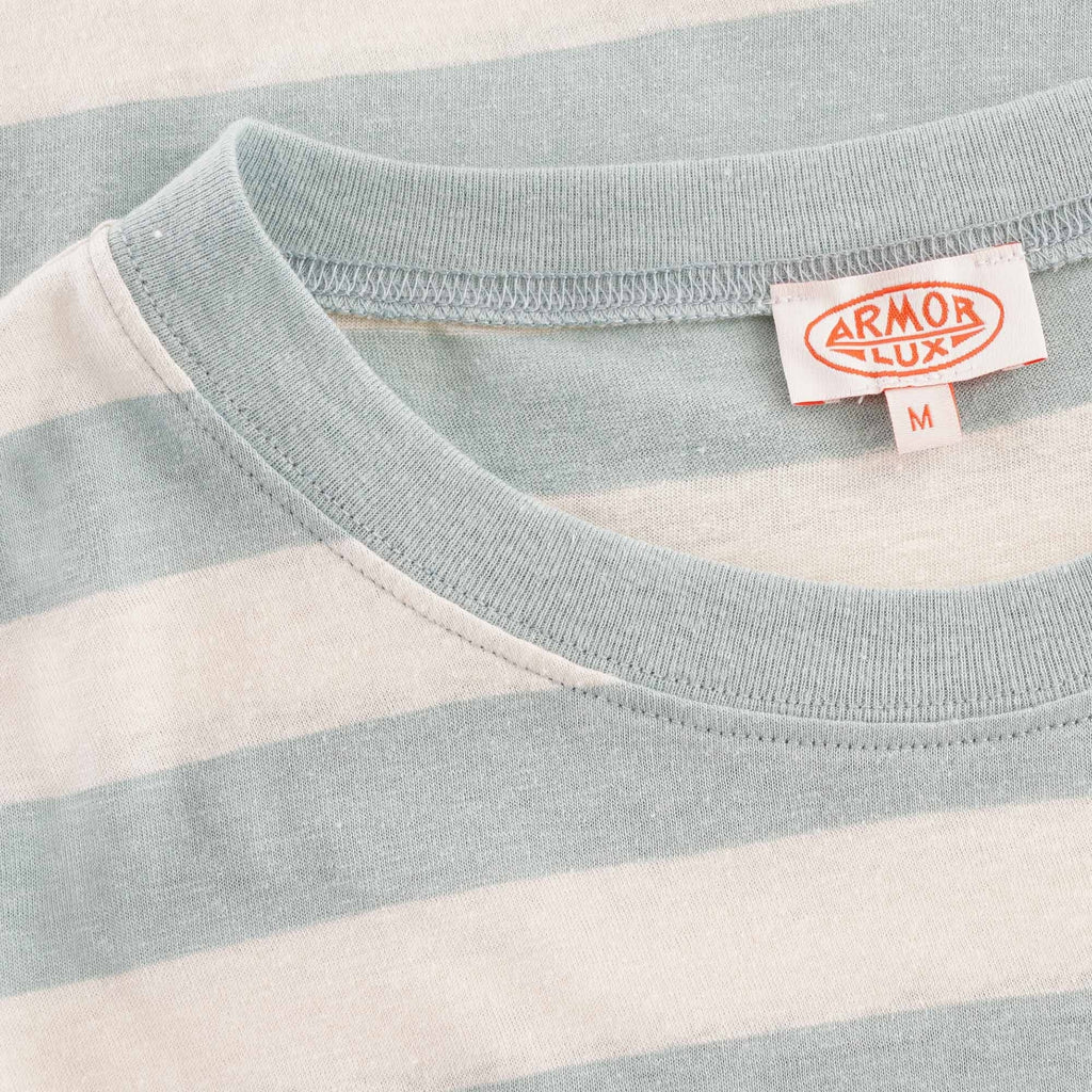 Armor Lux Wide Stripe Tee - Mint/Natural