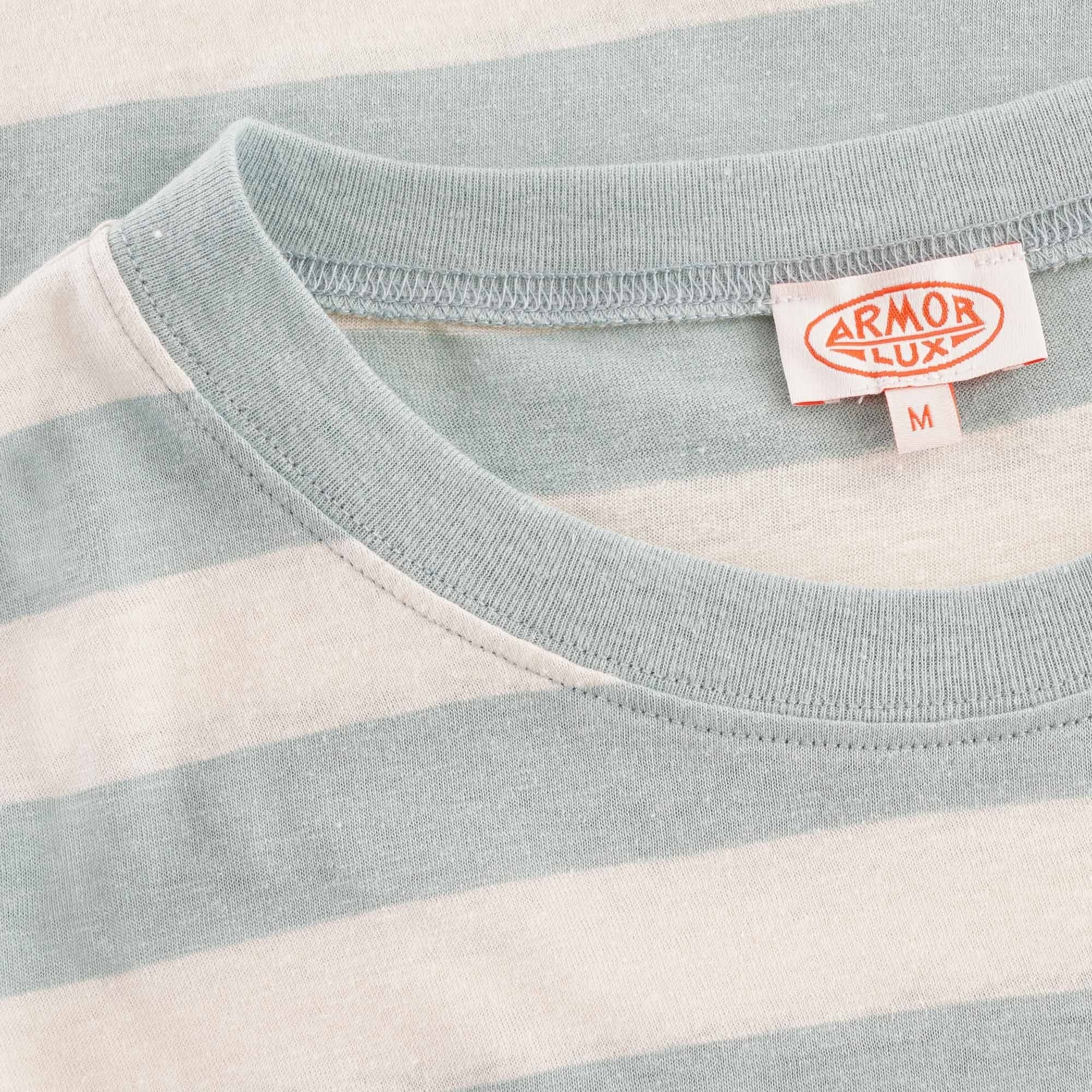 Armor Lux Wide Stripe Tee - Mint/Natural